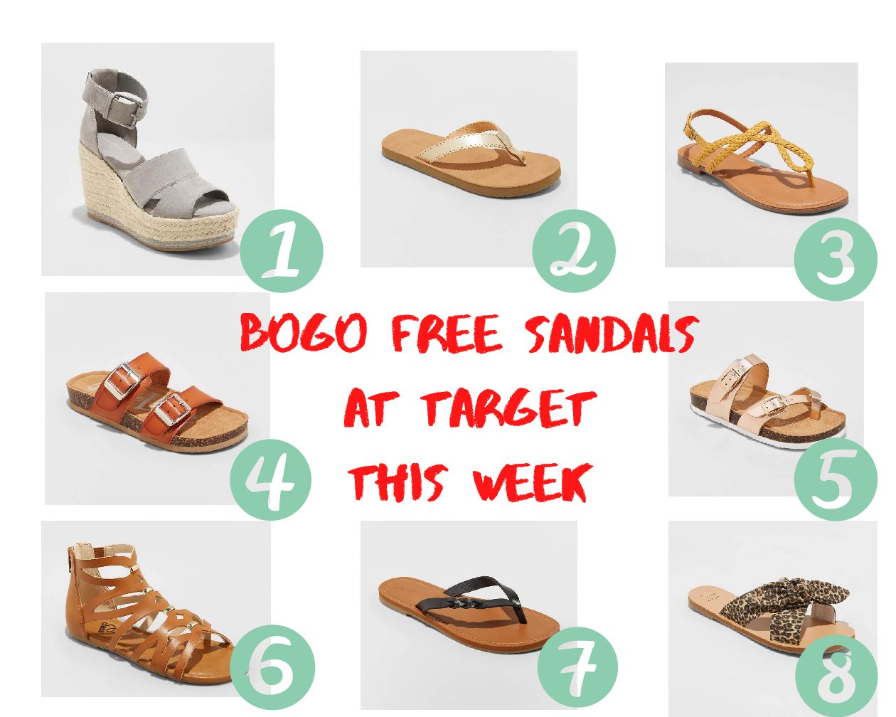 Target 2025 sandals bogo